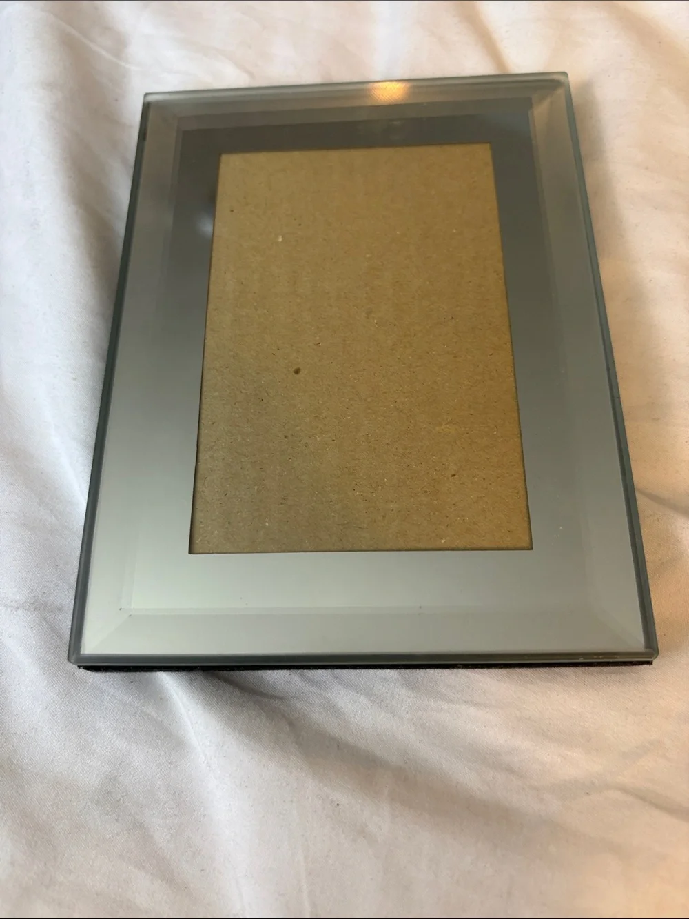 Modern Beveled Glass Picture Frame in Gray